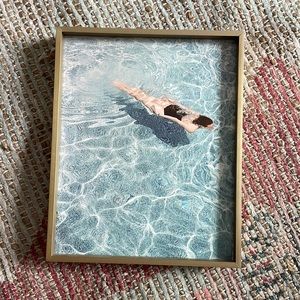 Swimmer framed art print